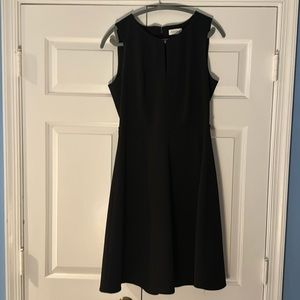 Black lined office or cocktail cap one Klein dress size 8